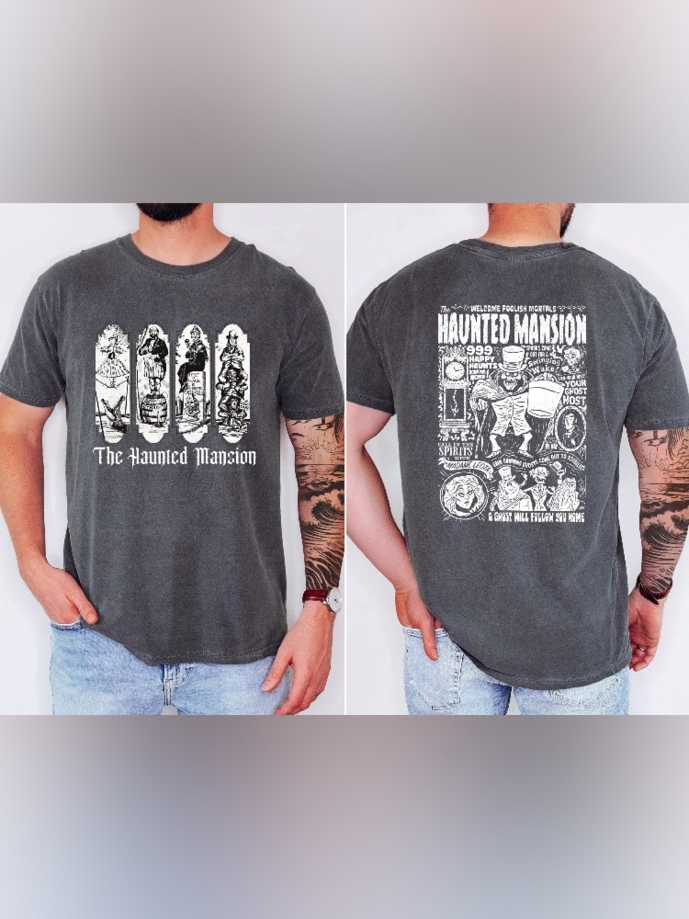 Haunted Mansion Halloween T-Shirt, Comfort Colors Foolish Mortals Graphic Tee